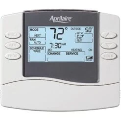 Aprilaire 4.75 X 5.75" Programmable Thermostat 2h/2c Or 4h/2c Heat Pump