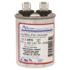 Amrad Engineering "sa2208 - 12.5 Mfd 370/440 Vac Round Motor Run Capacitor