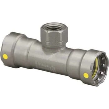 Viega Megapressg 2 " X 2 " X 1-1/4 " Carbon Steel Fpt Tee Fitting 1 Viega Megapressg 2 " X 2 " X 1-1/4 " Carbon Steel Fpt Tee Fitting
